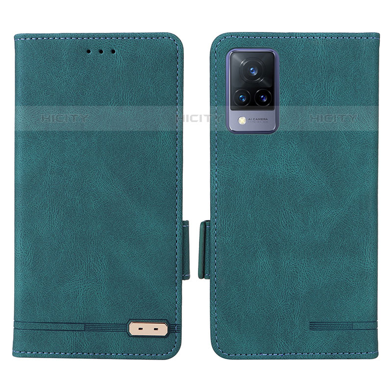 Custodia Portafoglio In Pelle Cover con Supporto L07Z per Vivo V21s 5G Verde