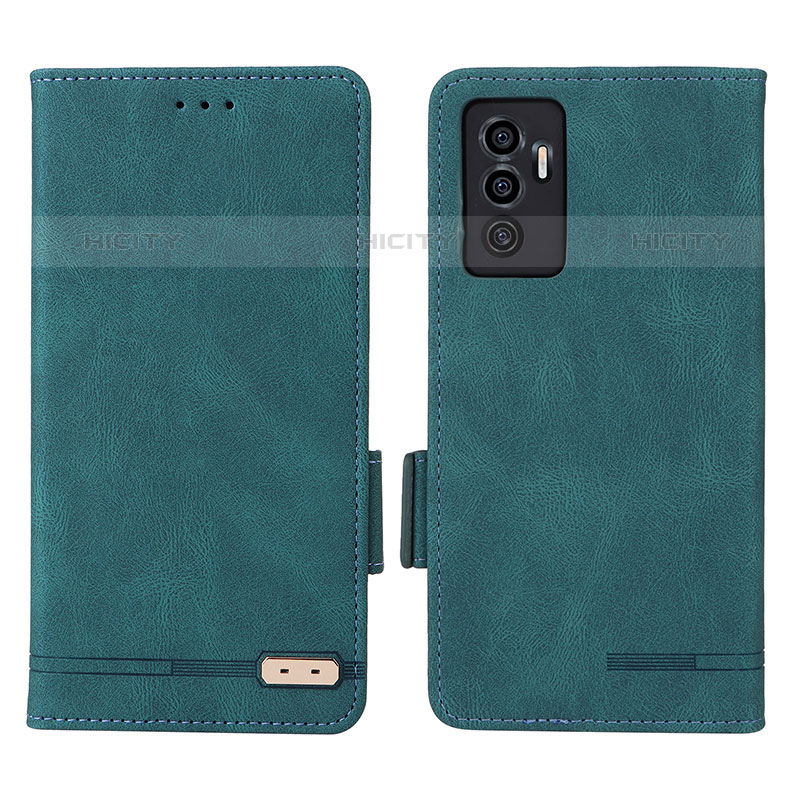 Custodia Portafoglio In Pelle Cover con Supporto L07Z per Vivo V23e Verde