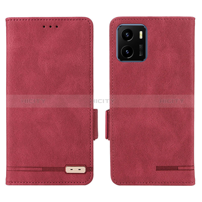 Custodia Portafoglio In Pelle Cover con Supporto L07Z per Vivo Y10 t1 Rosso