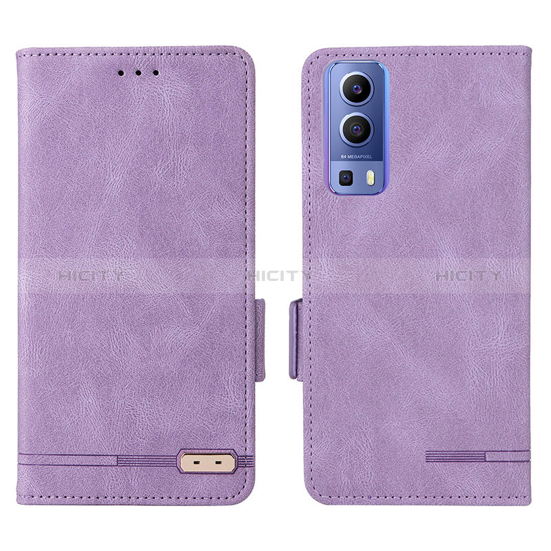 Custodia Portafoglio In Pelle Cover con Supporto L07Z per Vivo Y75s 5G Viola