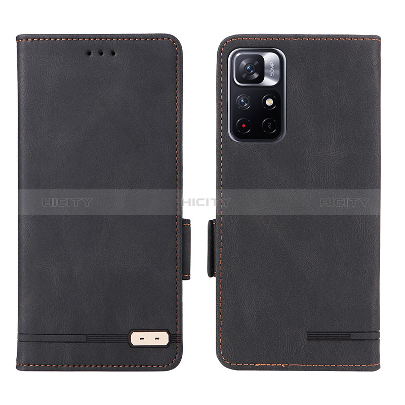 Custodia Portafoglio In Pelle Cover con Supporto L07Z per Xiaomi Poco M4 Pro 5G Nero