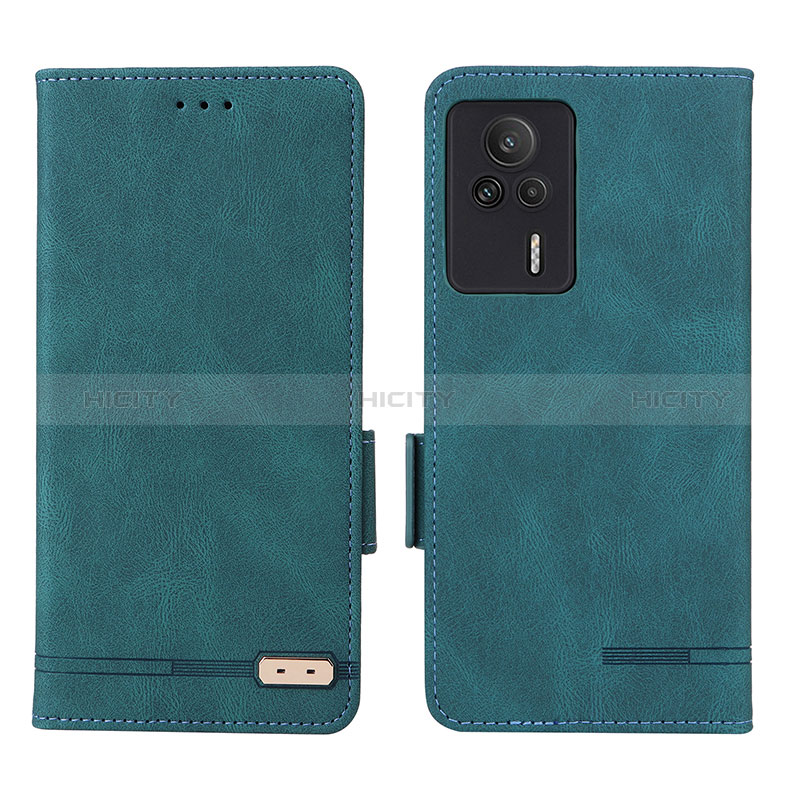 Custodia Portafoglio In Pelle Cover con Supporto L07Z per Xiaomi Redmi K60E 5G Verde