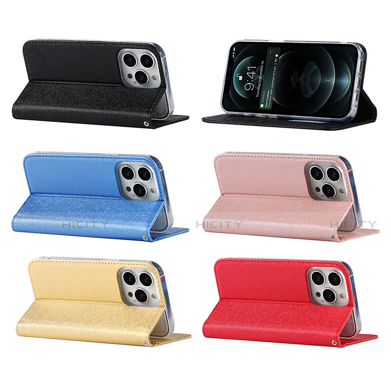 Custodia Portafoglio In Pelle Cover con Supporto L08 per Apple iPhone 13 Pro