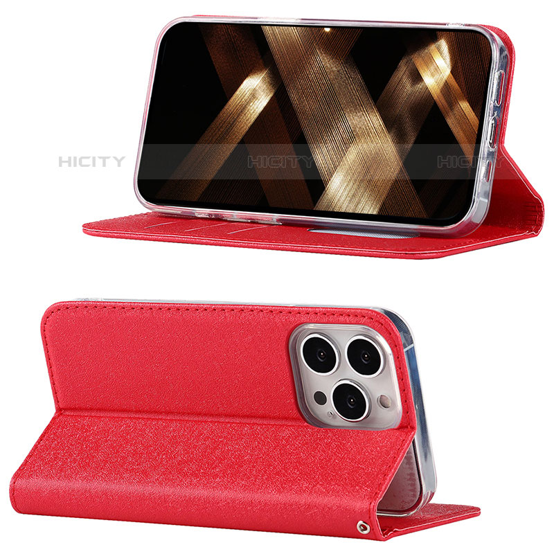 Custodia Portafoglio In Pelle Cover con Supporto L08 per Apple iPhone 16 Pro