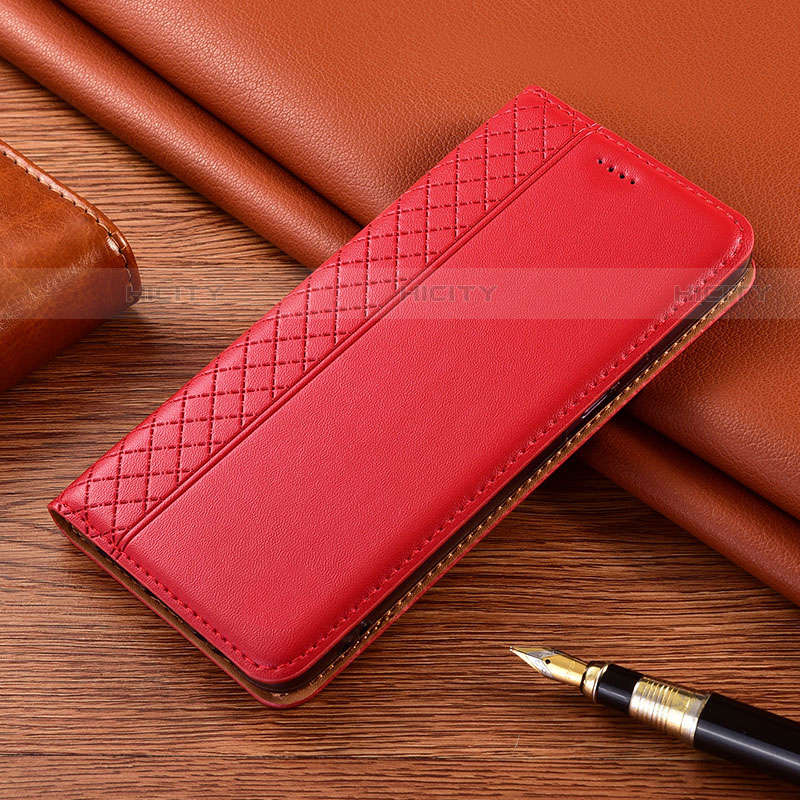 Custodia Portafoglio In Pelle Cover con Supporto L08 per Huawei Mate 40 Lite 5G Rosso