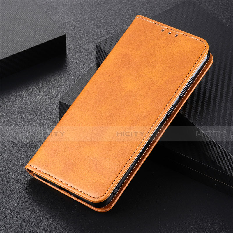 Custodia Portafoglio In Pelle Cover con Supporto L08 per Motorola Moto Edge Arancione