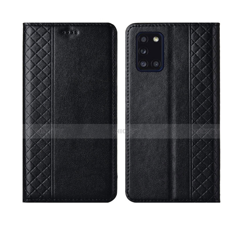 Custodia Portafoglio In Pelle Cover con Supporto L08 per Samsung Galaxy A31 Nero