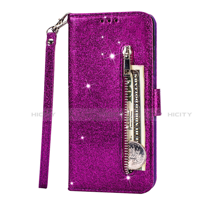 Custodia Portafoglio In Pelle Cover con Supporto L08 per Samsung Galaxy S20 Ultra 5G Viola