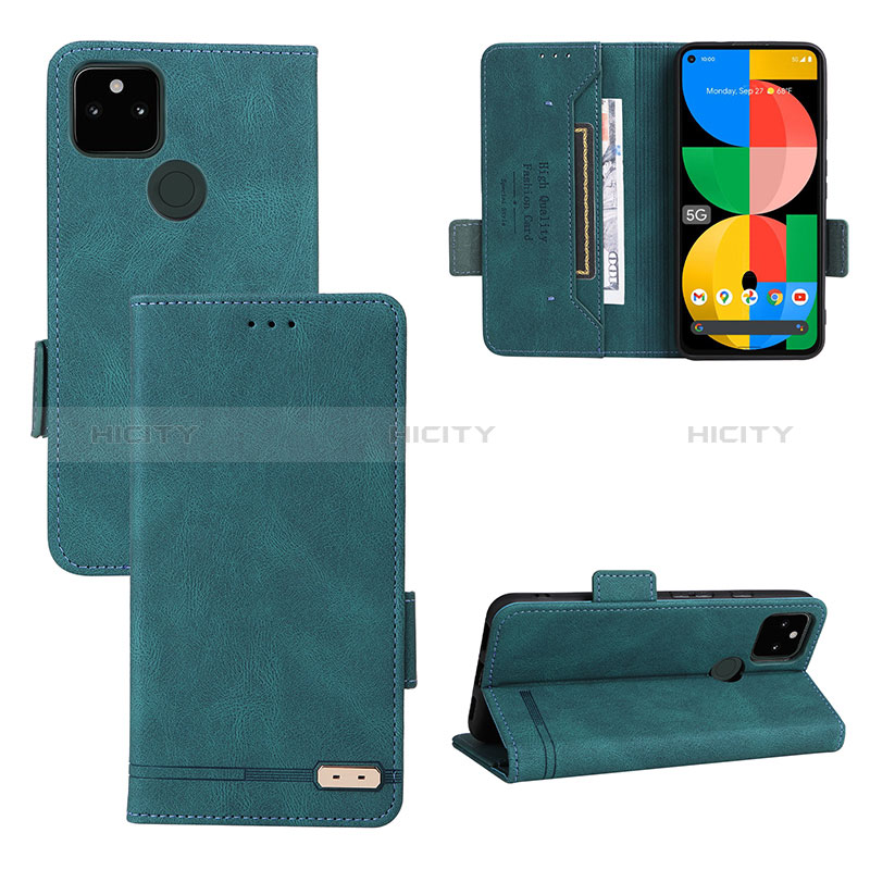 Custodia Portafoglio In Pelle Cover con Supporto L08Z per Google Pixel 5a 5G