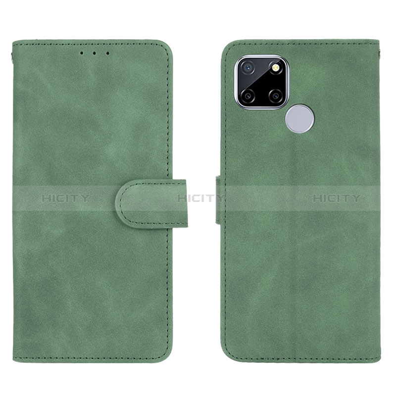 Custodia Portafoglio In Pelle Cover con Supporto L08Z per Realme 7i RMX2193 Verde