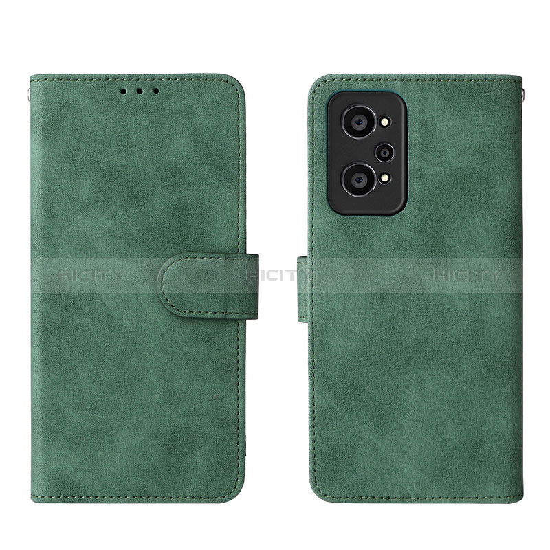 Custodia Portafoglio In Pelle Cover con Supporto L08Z per Realme GT Neo2 5G Verde