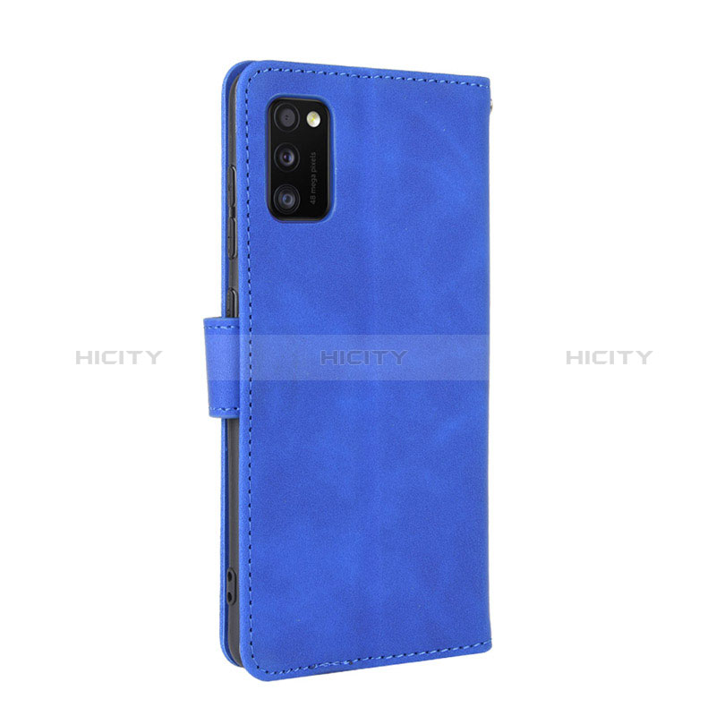 Custodia Portafoglio In Pelle Cover con Supporto L08Z per Samsung Galaxy A41 Blu