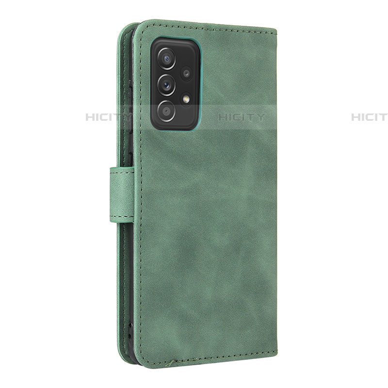 Custodia Portafoglio In Pelle Cover con Supporto L08Z per Samsung Galaxy A52 4G Verde