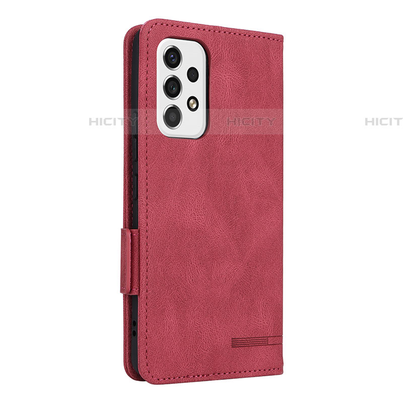 Custodia Portafoglio In Pelle Cover con Supporto L08Z per Samsung Galaxy A53 5G Rosso