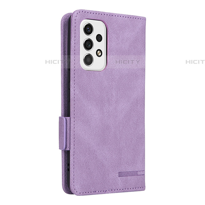 Custodia Portafoglio In Pelle Cover con Supporto L08Z per Samsung Galaxy A53 5G Viola