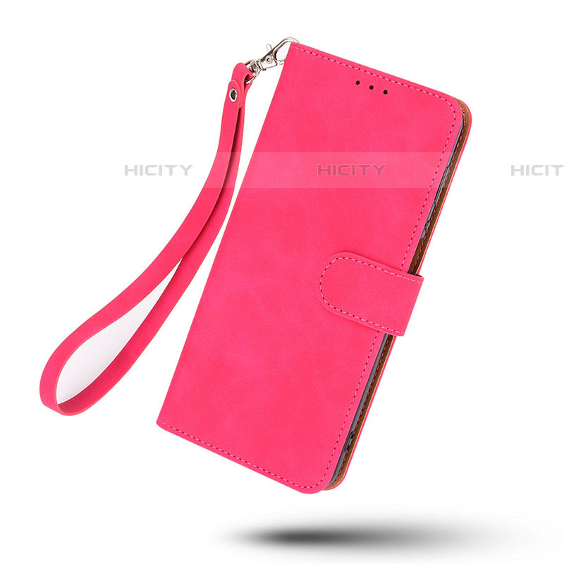 Custodia Portafoglio In Pelle Cover con Supporto L08Z per Samsung Galaxy F42 5G Rosa Caldo