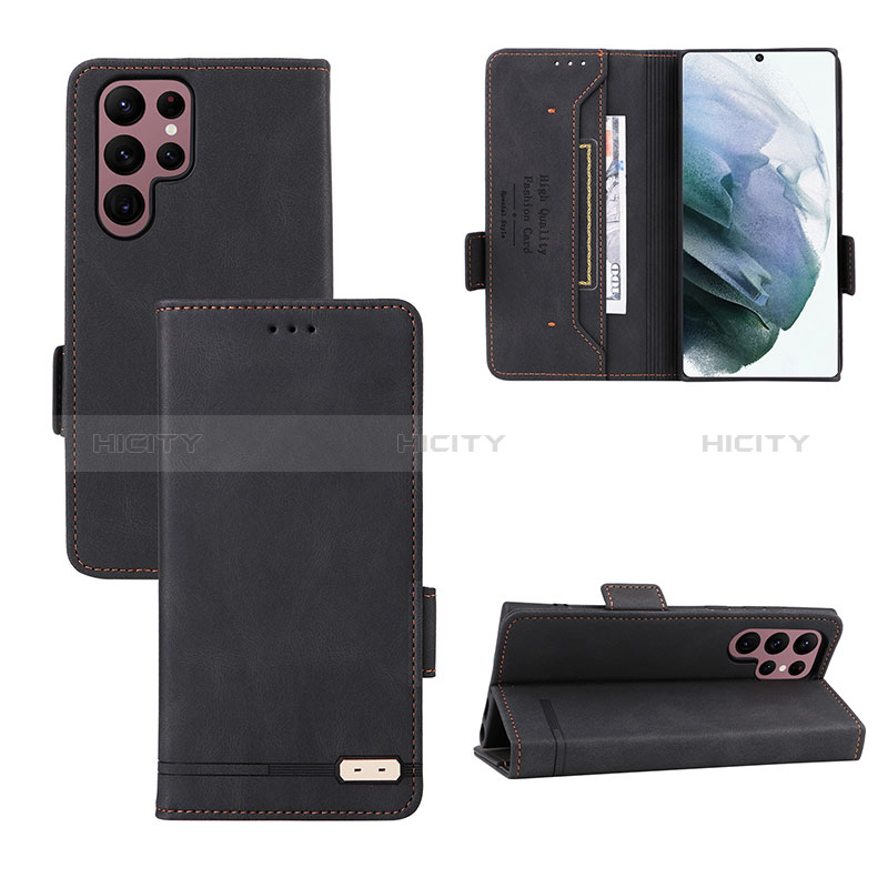 Custodia Portafoglio In Pelle Cover con Supporto L08Z per Samsung Galaxy S22 Ultra 5G
