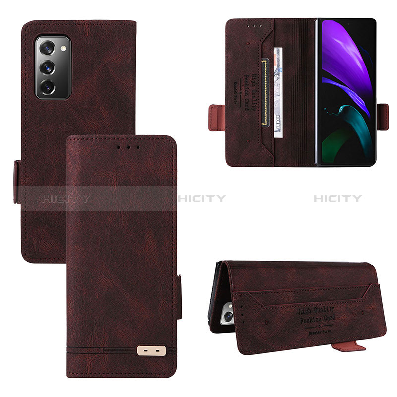 Custodia Portafoglio In Pelle Cover con Supporto L08Z per Samsung Galaxy Z Fold2 5G