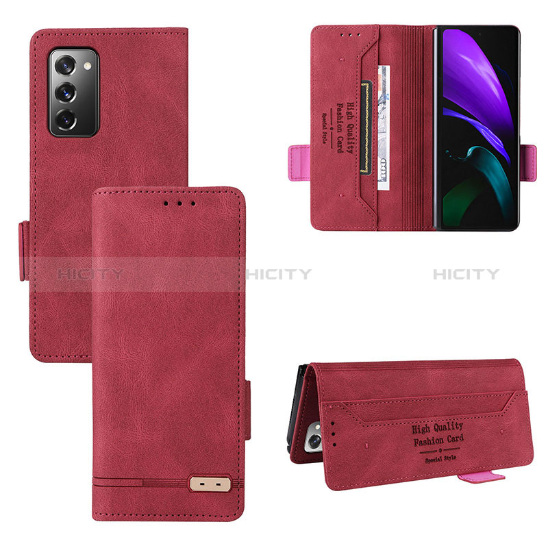 Custodia Portafoglio In Pelle Cover con Supporto L08Z per Samsung Galaxy Z Fold2 5G