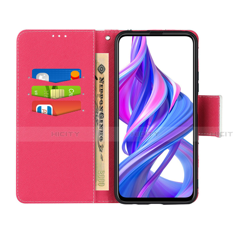 Custodia Portafoglio In Pelle Cover con Supporto L09 per Huawei Honor 9X