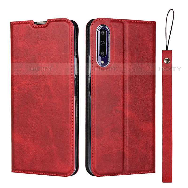 Custodia Portafoglio In Pelle Cover con Supporto L09 per Huawei P Smart Pro (2019) Rosso