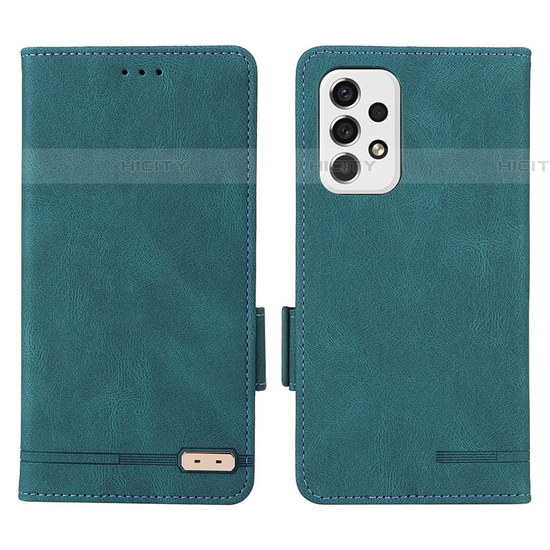 Custodia Portafoglio In Pelle Cover con Supporto L09Z per Samsung Galaxy A53 5G Verde