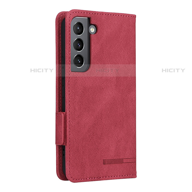 Custodia Portafoglio In Pelle Cover con Supporto L09Z per Samsung Galaxy S22 5G Rosso