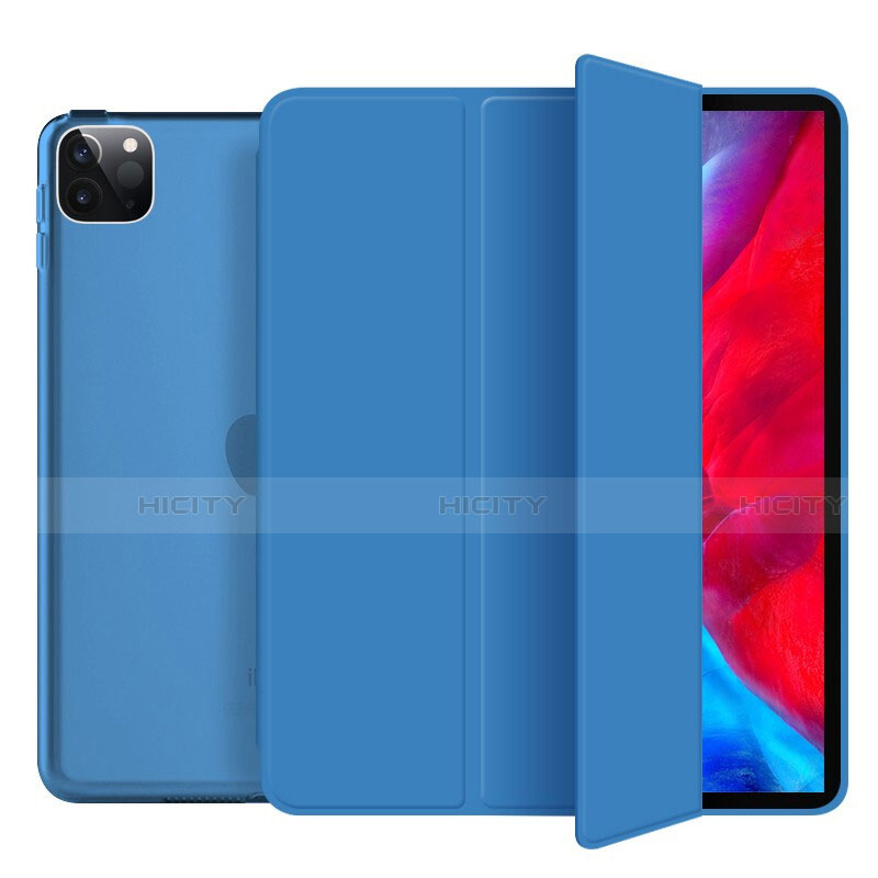 Custodia Portafoglio In Pelle Cover con Supporto L10 per Apple iPad Pro 11 (2020) Blu