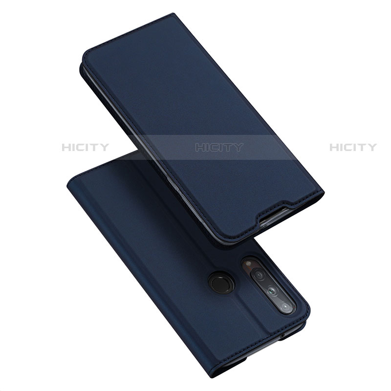 Custodia Portafoglio In Pelle Cover con Supporto L10 per Huawei Y7p Blu