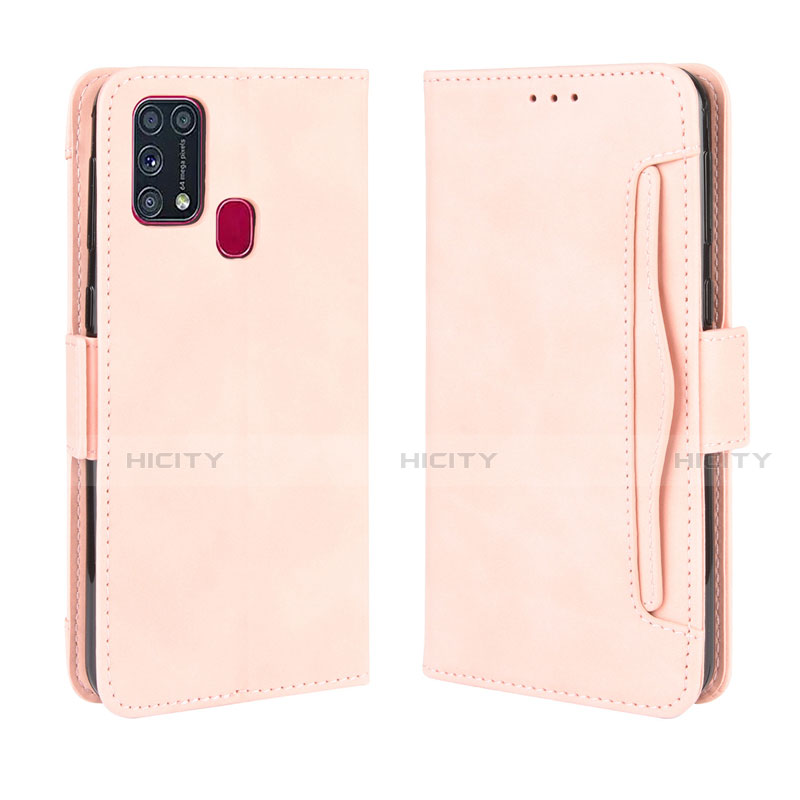 Custodia Portafoglio In Pelle Cover con Supporto L10 per Samsung Galaxy M31 Prime Edition Rosa