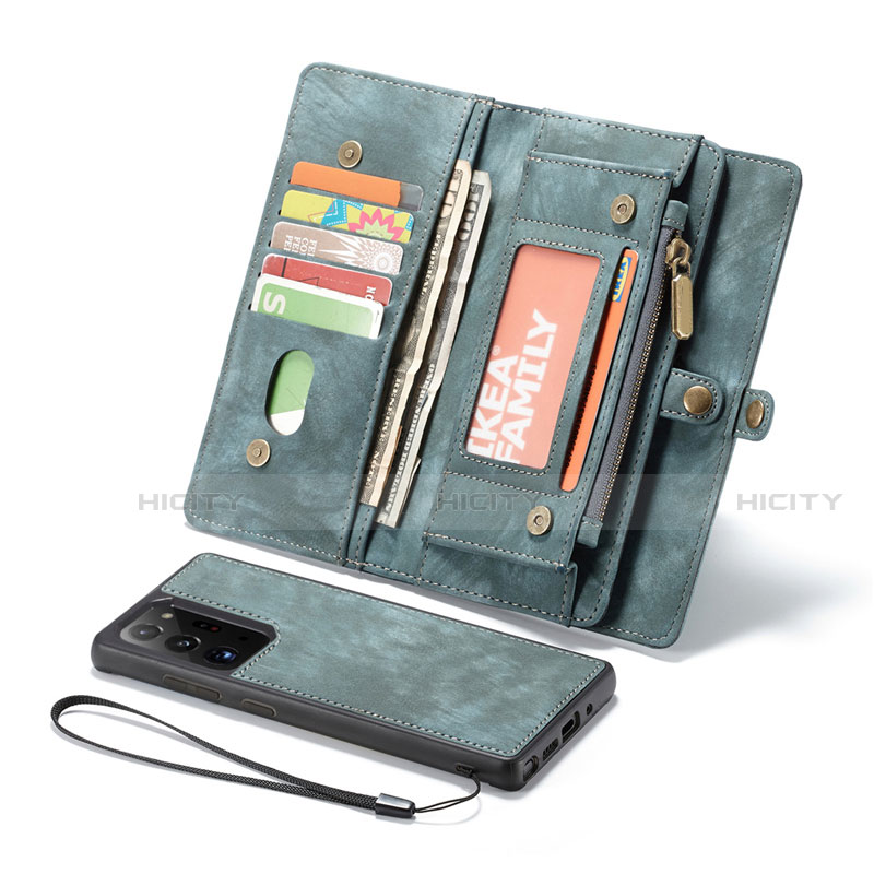 Custodia Portafoglio In Pelle Cover con Supporto L10 per Samsung Galaxy Note 20 Ultra 5G Verde