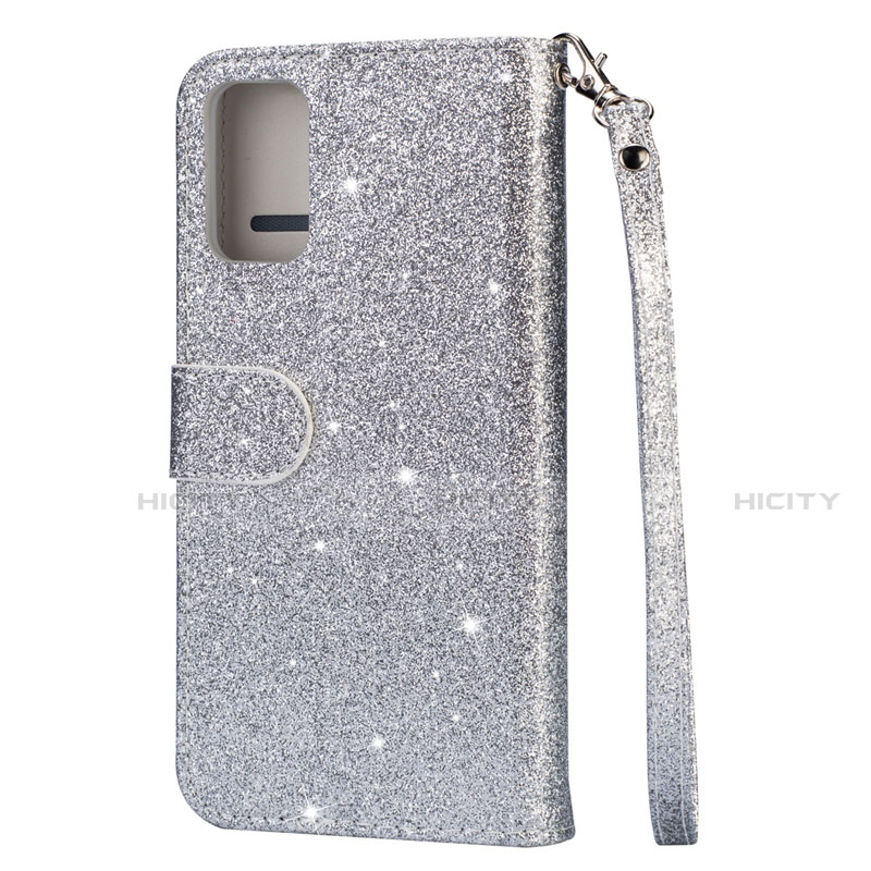 Custodia Portafoglio In Pelle Cover con Supporto L10 per Samsung Galaxy S20 Plus 5G Argento