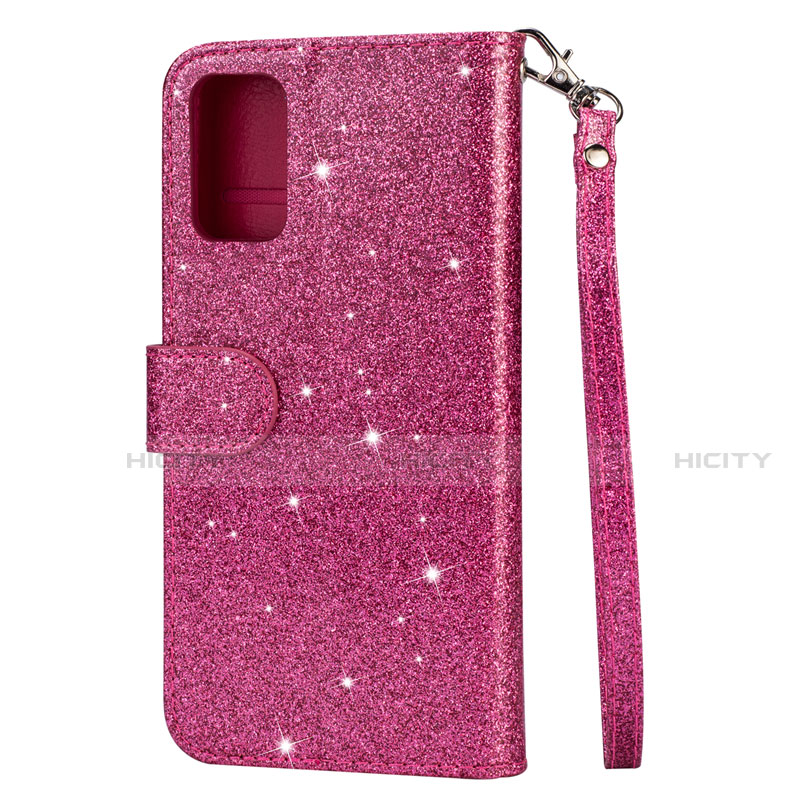 Custodia Portafoglio In Pelle Cover con Supporto L10 per Samsung Galaxy S20 Plus 5G Rosa Caldo