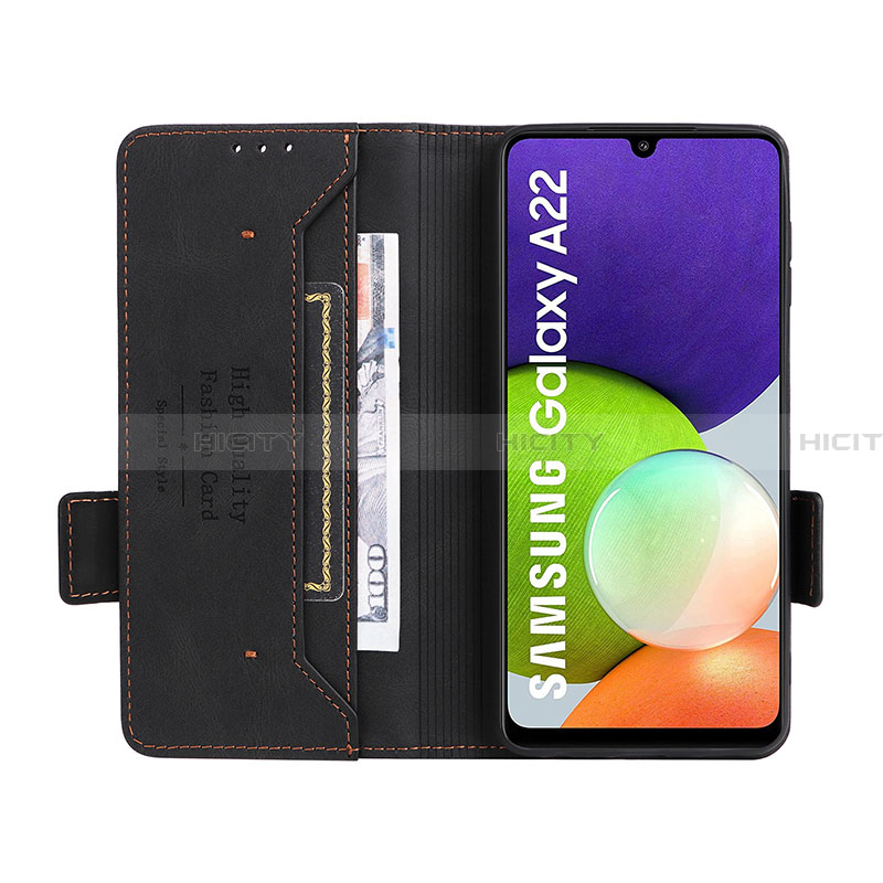 Custodia Portafoglio In Pelle Cover con Supporto L10Z per Samsung Galaxy A22 4G