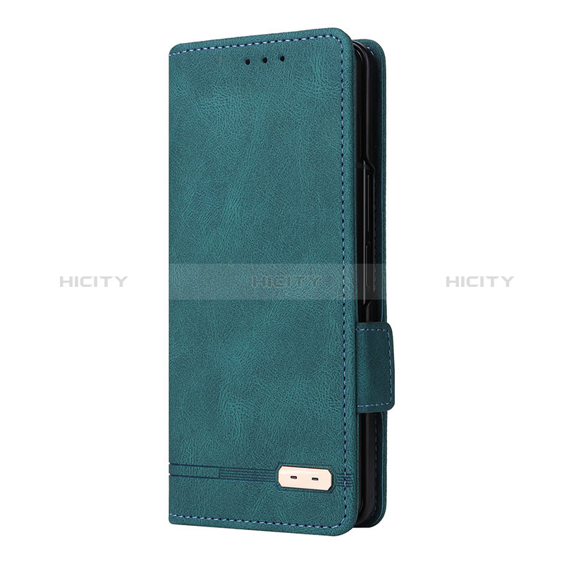 Custodia Portafoglio In Pelle Cover con Supporto L10Z per Samsung Galaxy Z Fold3 5G Verde