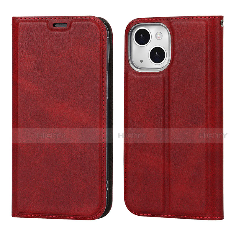 Custodia Portafoglio In Pelle Cover con Supporto L11 per Apple iPhone 13 Rosso