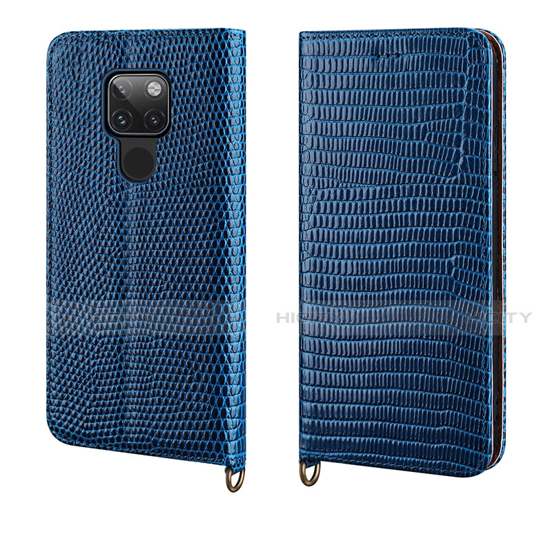 Custodia Portafoglio In Pelle Cover con Supporto L11 per Huawei Mate 20 Blu