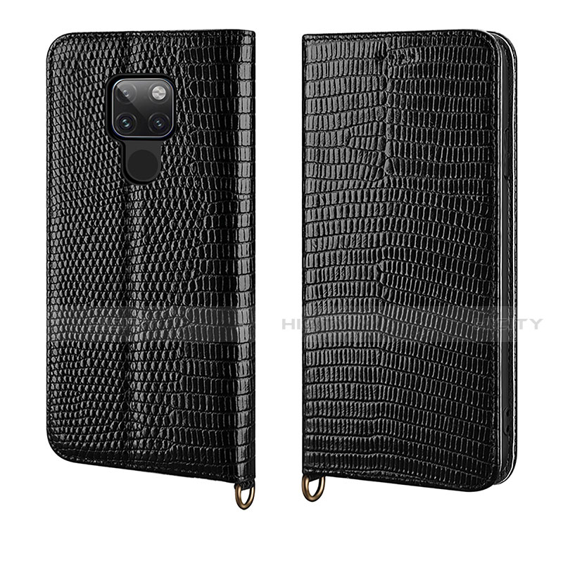 Custodia Portafoglio In Pelle Cover con Supporto L11 per Huawei Mate 20 Nero