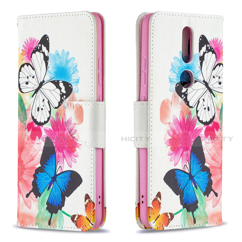 Custodia Portafoglio In Pelle Cover con Supporto L11 per Nokia 2.4 Multicolore