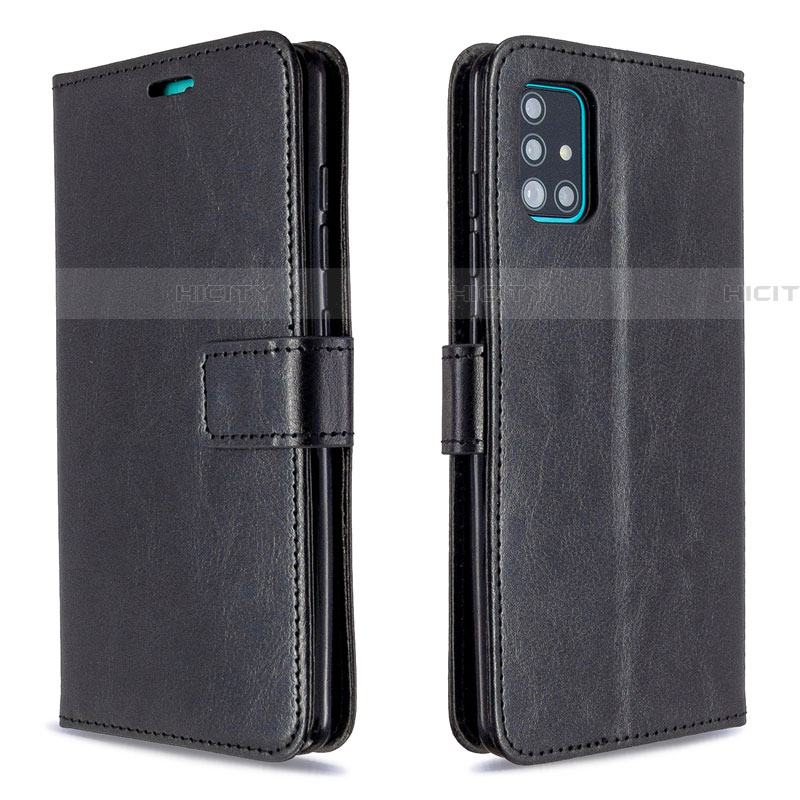 Custodia Portafoglio In Pelle Cover con Supporto L11 per Samsung Galaxy A51 5G Nero