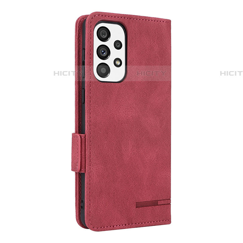 Custodia Portafoglio In Pelle Cover con Supporto L11Z per Samsung Galaxy A73 5G Rosso