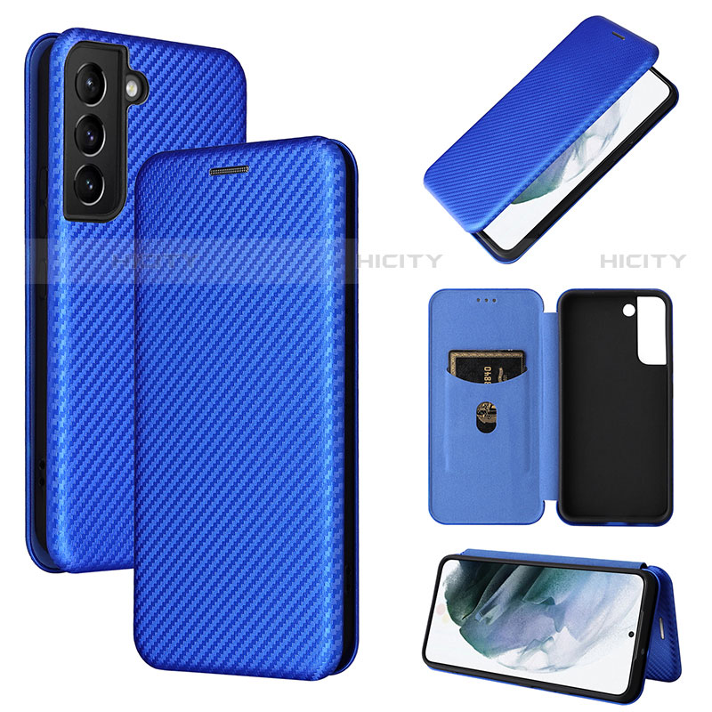 Custodia Portafoglio In Pelle Cover con Supporto L11Z per Samsung Galaxy S21 Plus 5G Blu