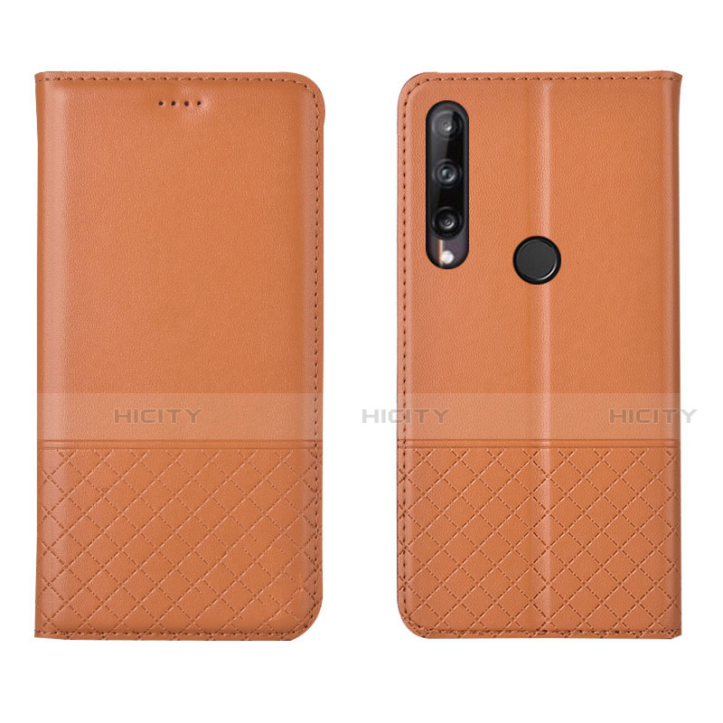 Custodia Portafoglio In Pelle Cover con Supporto L12 per Huawei Honor 9C Arancione