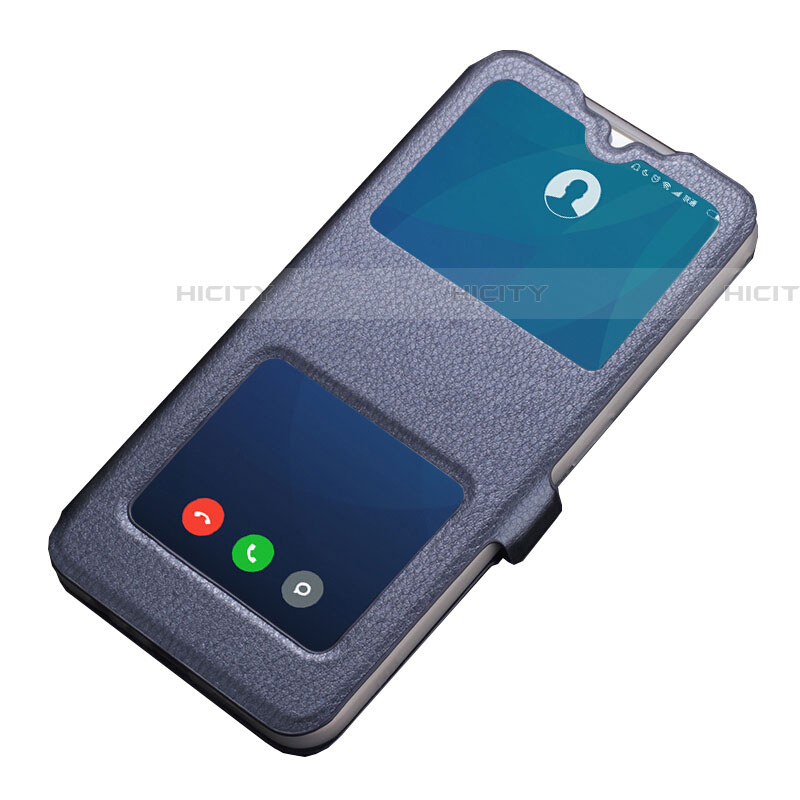 Custodia Portafoglio In Pelle Cover con Supporto L12 per Xiaomi Redmi 8A Blu