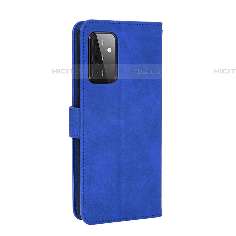Custodia Portafoglio In Pelle Cover con Supporto L12Z per Samsung Galaxy A72 4G Blu