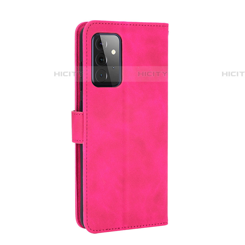 Custodia Portafoglio In Pelle Cover con Supporto L12Z per Samsung Galaxy A72 4G Rosa Caldo