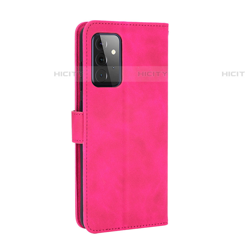 Custodia Portafoglio In Pelle Cover con Supporto L12Z per Samsung Galaxy A72 5G Rosa Caldo