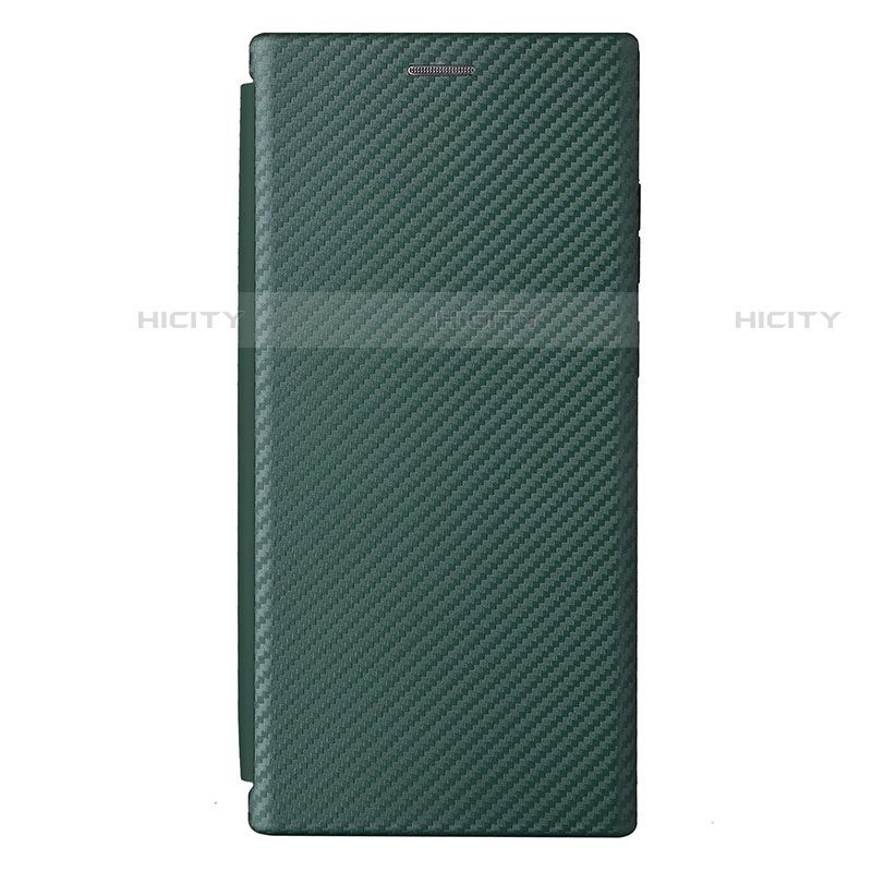 Custodia Portafoglio In Pelle Cover con Supporto L12Z per Samsung Galaxy S21 Ultra 5G Verde