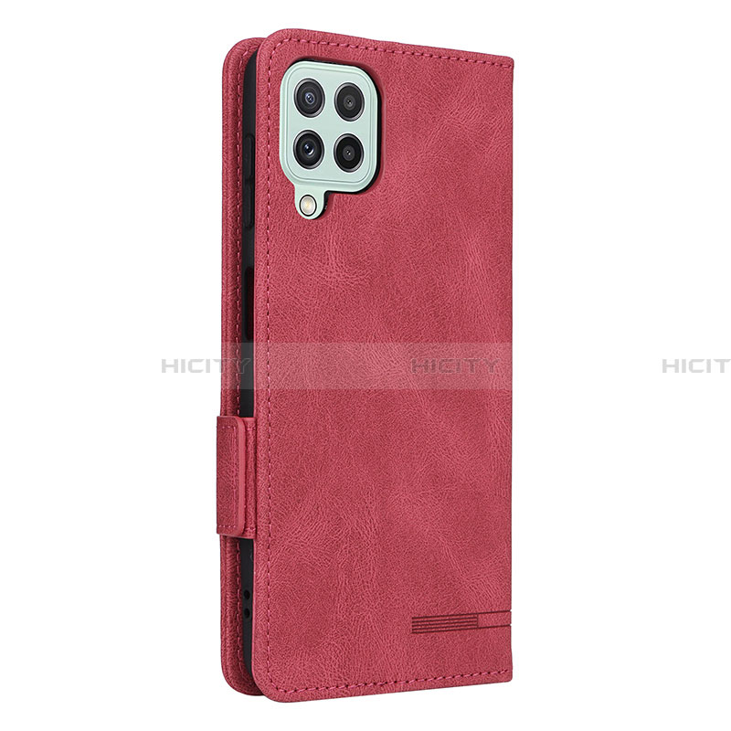 Custodia Portafoglio In Pelle Cover con Supporto L13Z per Samsung Galaxy A22 4G Rosso