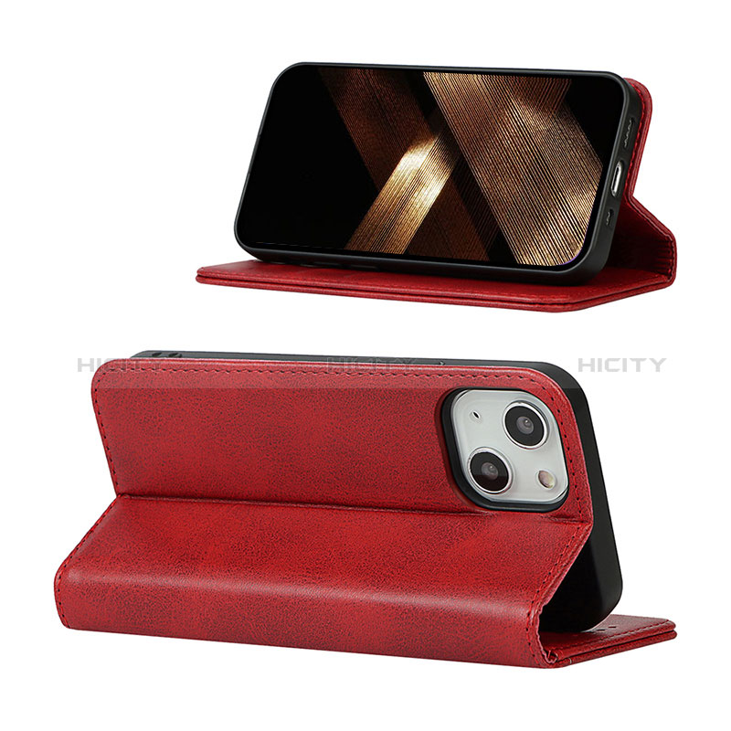 Custodia Portafoglio In Pelle Cover con Supporto L14 per Apple iPhone 15